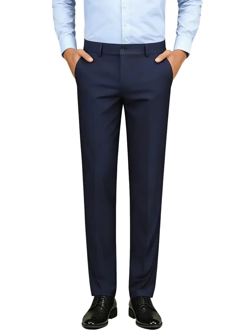 slim fit dress slacks Slim Fit Microgrid Knit Suit Pant – Perry Ellis main image 1