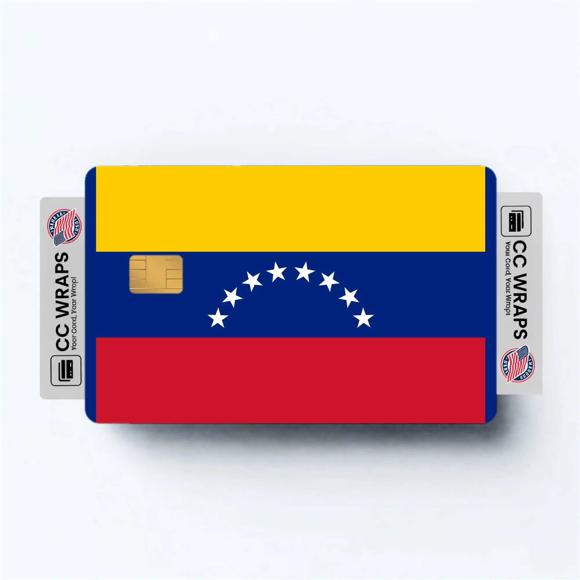 2PK Venezuela, Bolivarian Republic of Flag Credit Card Sticker Skin Vinyl Decal Prot