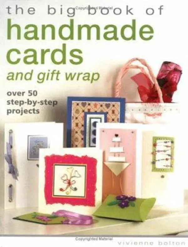 USED Book - The Big Book of Handmade Cards and Giftwrap: Over 50 Step-by-Step Projects by Vivienne Bolton (Paperback) - english