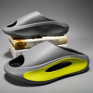 Fashionable Unisex Colour Block Slippers - Ventilated Open Toe with Soothing Massage Grains - Ultra-Comfortable, Non-Slip, Durable EVA Sole for Indoor Adventures - Perfect for Mens & Womens Home Use