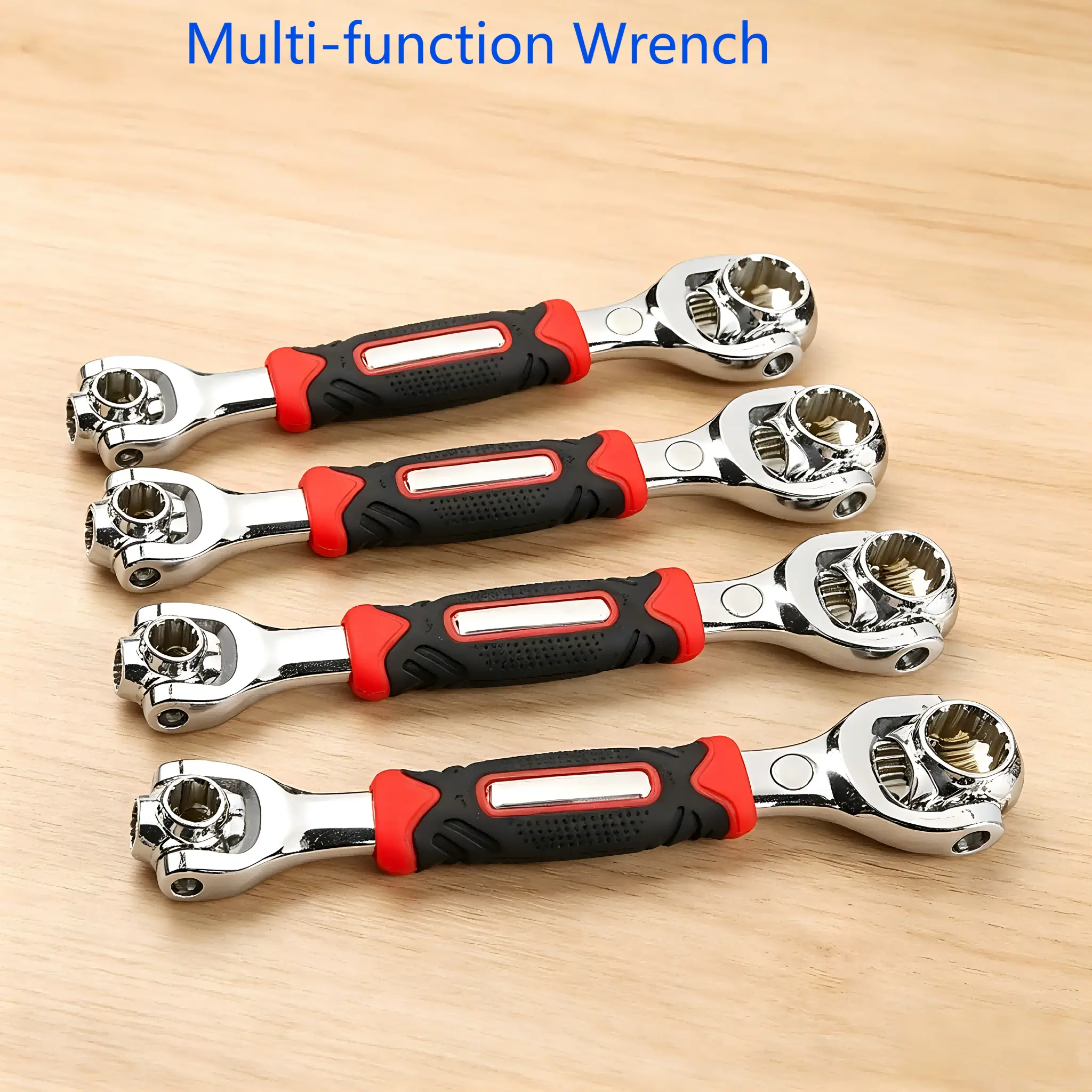 Multifunctional Wrench Set - 8-in-1 Socket Combination Tool, 52-in-1 Rotating Universal Bone-Shape Wrench, Hex+Torx+Square Multi-Head Set with High-Torque Grip, One Size for Household Repair, Bike, Car