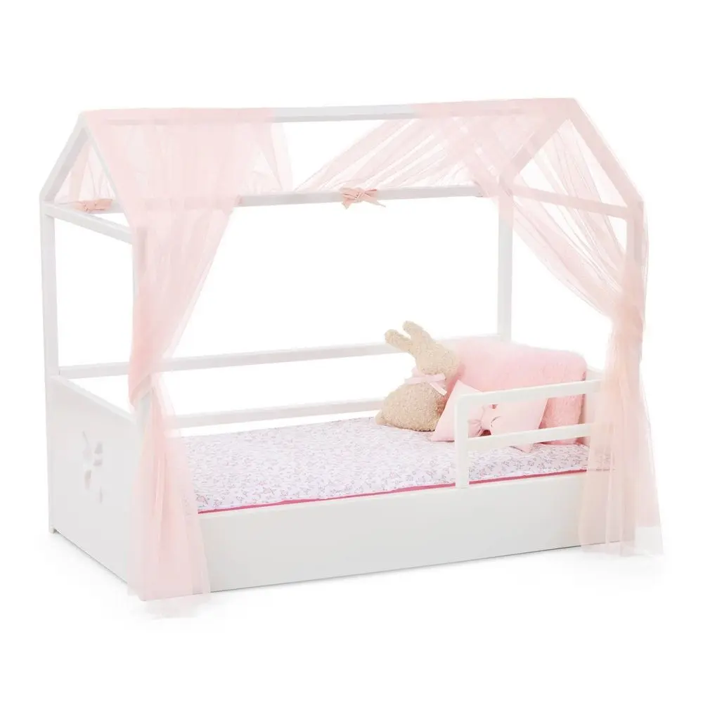 Our Generation Enchanting Pink Canopy Bed 18" Doll Furniture Accessory Set Our Generation Enchanting Pink Canopy Bed 18" Doll Furniture Accessory Set