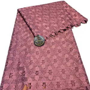 Gupire New Design Premium Guipure Lace 5 Yards Heavy Embroidery Soft Thick Texture Shimmery Details Perfect for Glamorous Looks