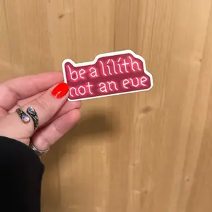 ‘Be a Lilith not an Eve’ Bookish Sticker/ villain era/ dark romance/ kindle accessories/ bookish accessories/ e reader accessories