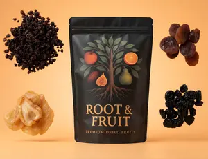 Root & Fruit Heritage Blend 210g - 100% Natural Dried Fruits with Apricots Currants Cherry Bing & Pear Pieces for Mindful Snacking