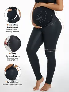 High Waist Maternity Pants, Comfortable Pregnancy Bottoms, Soft Support for Belly, Casual Style, Fall & Winter Wear