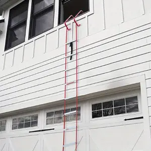 2024 Portable Fire Ladder 2 Story Emergency Escape Ladder 15 with Wide Steps V Center Support