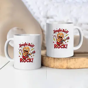 1pc  11oz ceramic mug, gingerbread man, coffee mug with handle, wine glass, tea, Valentine's Day, Mother's Day, Christmas gift (cups only) , suitable for gift-giving