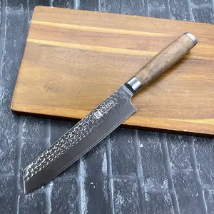 Damascus Steel Kitchen Knife - Ultra Sharp & Lightweight for Home Use, Ideal for SlicingMeat, Designed for Comfort​