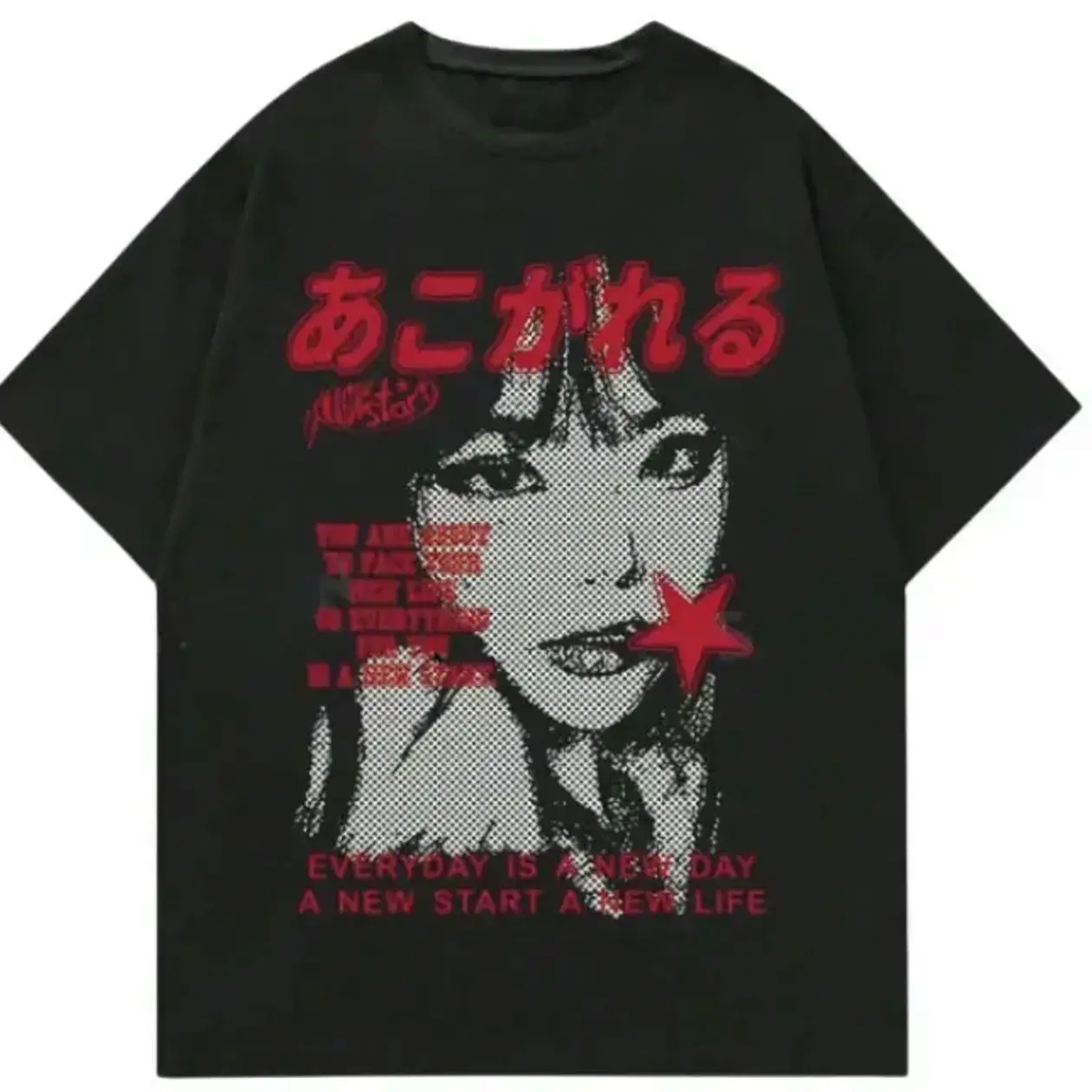 ROMWE Men Short Sleeved Y2k T-Shirt With Slogan T-Shirt, S-3XL, Streetwear & Underwear