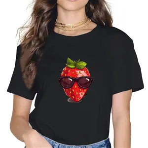 100% Cotton Pretty Strawberry Costume for Fruits Lovers T-Shirt