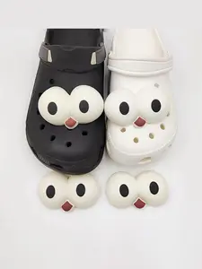 Cute Cartoon Eye Design Shoe Charms, Fashionable Novelty Shoes Decorations for Clogs, Stylish Shoes Accessories for Women & Men, Footwear