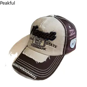 Pentagonal letter three-dimensional embroidery European and American cross-border men's big head circumference baseball cap, personalized versatile cross-border women's cap