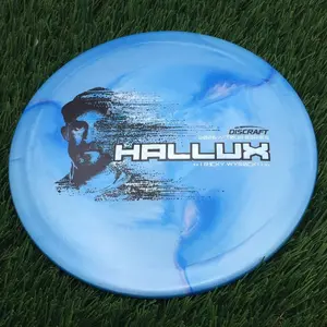 Discraft Special Blend Titanium Metallic Big Z Pearl Hallux with 2026 Ricky Wysocki Tour Series Stamp - 173.7g - Blue Swirls On Light Blue