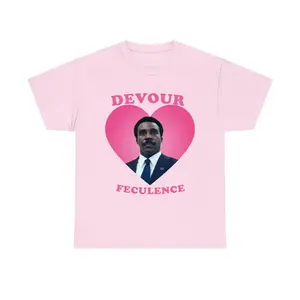Devour Feculence Mr. Milchick to Mr. Drummond Severance pink heart shirt