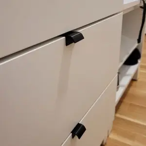 Cabinet Handles No Screws No Drill, Drawer Pulls for Wardrobe Closet, Cupboard Kitchen Furniture, Easy Snap on Installation, Modern Minimalist Style