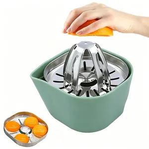 Manual Juice Presser, Egg and Yolk Separator, Citrus Squeezer, 304 Stainless Steel, Easy to Use, Durable Design