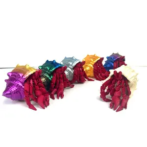 Hermit Crab Fidget Figurine - 3D Printed Fun for All Ages in Assorted Colors Full Custom