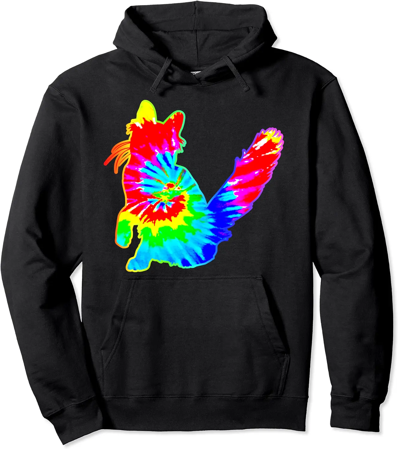 Tie Dye Cat Hippie Turkish Angora Cat Pullover Hoodie - Rosazamorap Shop 28B08R43PPVZ