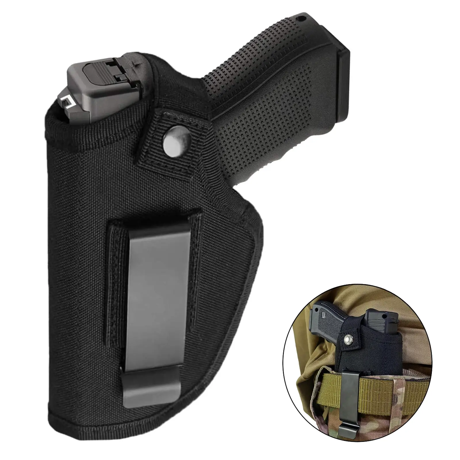 Gun Holsters for Men/Women, 380 Holster for Pistols, Universal Airsoft Right/Left, IWB/OWB 9mm Holsters for Concealed Carry, Fits Glock, M&P Shield & Similar Handgun