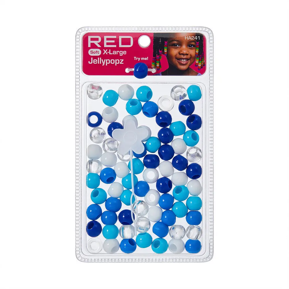 RED BY KISS HA241 JELLYPOPZ XLARGE BEAD, BLUE ASST