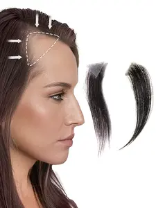 1pc/2pcs/3pcs, Invisible PU Base Sideburns Touper, Natural Look, Lightweight & Comfortable Hairpiece, Easy to Wear, Perfect for Thinning or Balding Areas, Great Christmas Gift