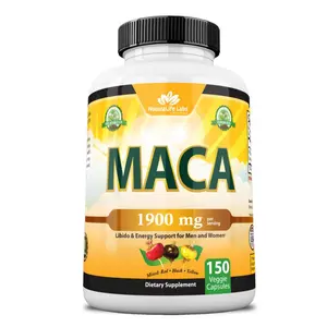 Organic Maca 1900 MG per serving 150 vegan capsules Peruvian Maca Root, gift for him her, couple gift