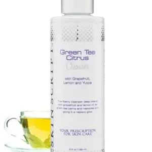 Skin Script Green Tea Citrus Cleanser with Grapefruit Lemon and Yucca for Radiant Glow