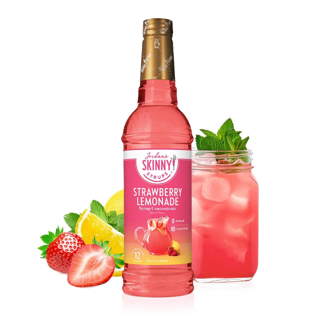 Skinny's Strawberry Lemonade -  Sweet Lemonade with Sugar and Flavor Flavor