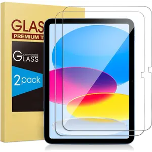 2-Pack 9h Tempered Glass Screen Protector for iPad 5th/6th Gen, iPad Air 1/air 2 9.7-Inch, Anti-Scratch, Anti-Fingerprint, Case Friendly