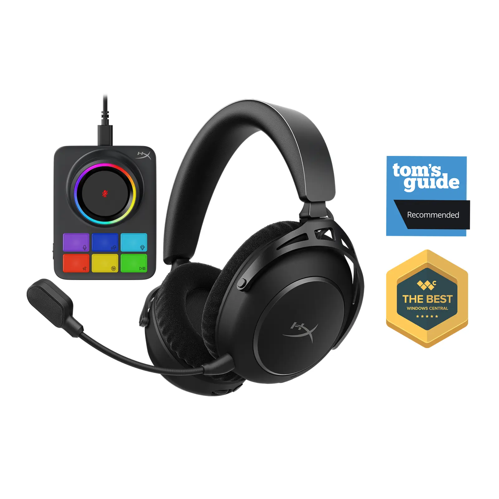 HyperX Cloud Alpha 2 – Dual Wireless Gaming Headset with 53mm Dual-Chamber Drivers and up to 250 Hours Battery Life, RGB Base Station, Simultaneous 2.4GHz & Bluetooth1, Multi-Platform Compatibility, Wireless Gaming Headphones, Pc Gaming Headset