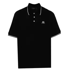 Luxury Monogram Graphic Print Polo Shirt Trendy Y2K Aesthetic Streetwear Men Casual Top