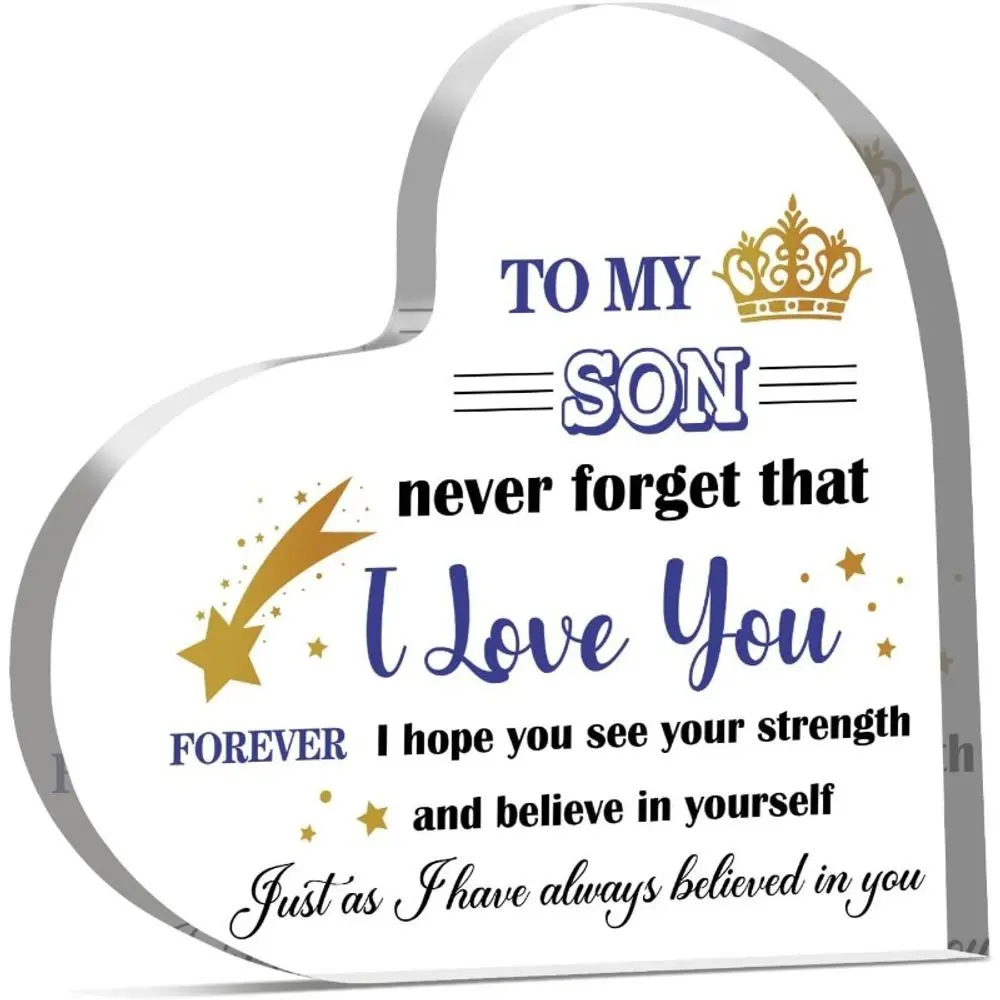 Acrylic Plaque Home Decor, Perfect Gift for Son, Ideal Christmas Present & Birthday Surprise, Stylish Wall Art Accessory