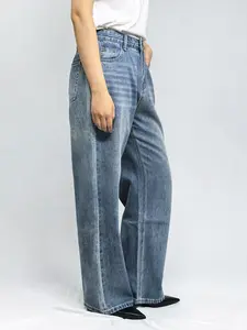 Lux Lee Spring & Autumn New Vintage Baggy Jeans - Mid-Waisted, Handmade Cat Whiskers, Flattering Loose Fit, Draped Floor-Length, Versatile All-Match Casual Pants for Women