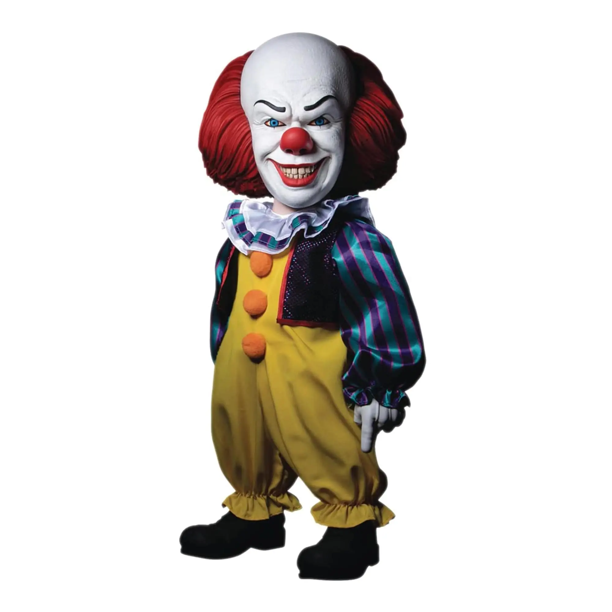 IT (1990) MDS Mega Scale Talking Pennywise Figurine - Shapeshifter, 15-inches, 11 Points of Articulation, 6 Phrases, Brightly Colored Suit, Collectible Entertainment Statue