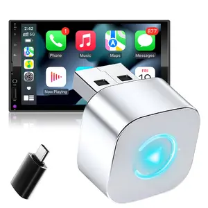 Wireless Carplay Adapter for Factory Wired Cars from 2016 Onwards 2 in 1 Wireless Carplay iPhone & Android Auto Adapter Easier Connectivity Compatibility Stable,Faster,Automotive