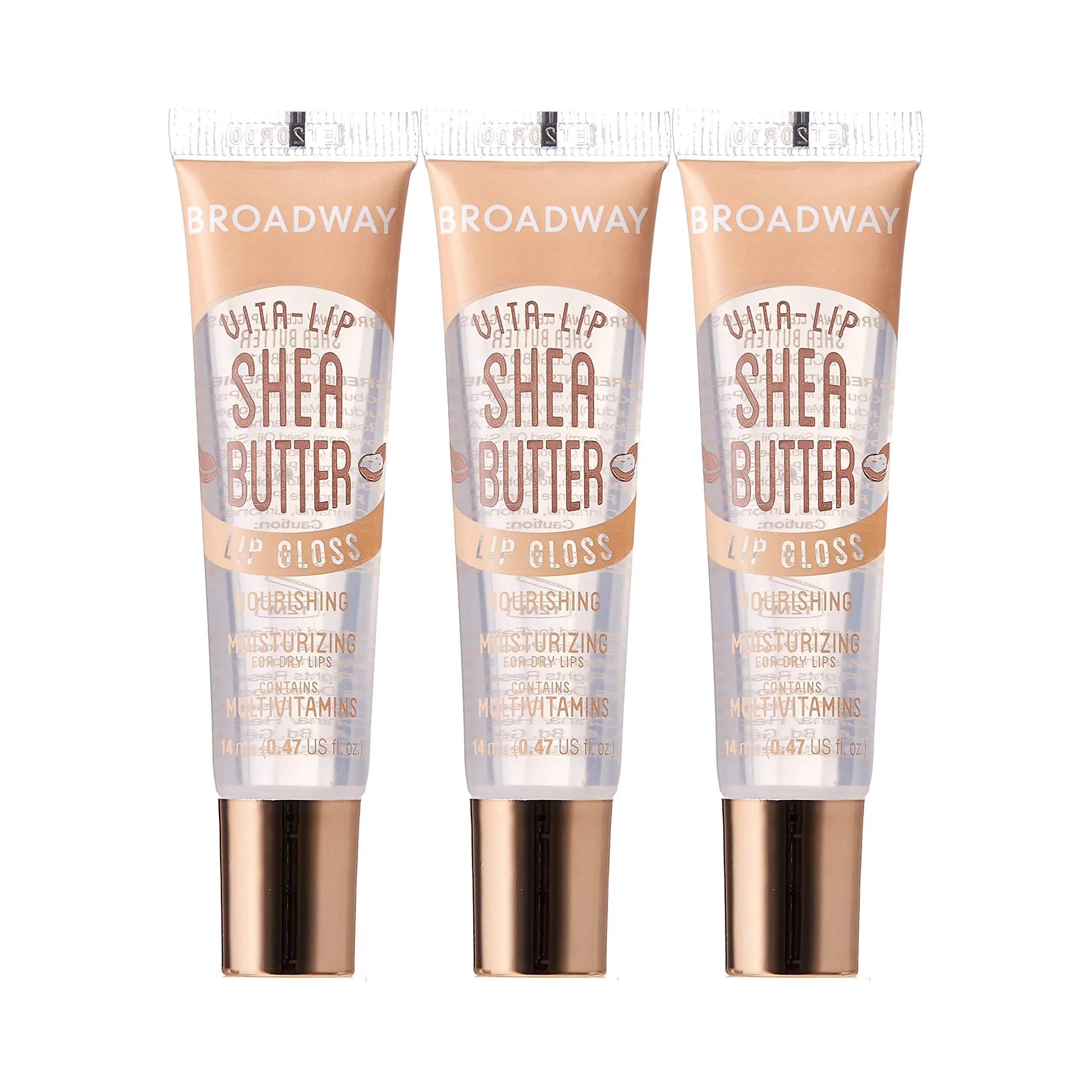 Broadway Shea Butter Lip Gloss 3 Pack