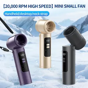 Portable High-Speed Electric Handheld Fan, Durable Foldable 90°, Base Desktop Fan, Large Capacity Battery, USB Charging, Real-Time Battery Display