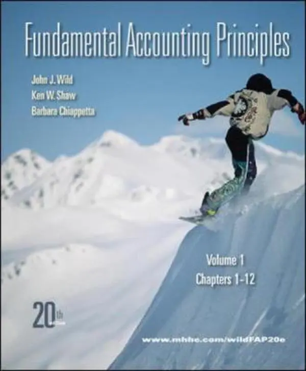 USED Book - Fundamental Accounting Principles, Vol 1 (Chapters 1-12) by John Wild (Hardcover) - english