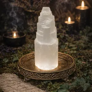 Selenite Skyscraper Points 4"