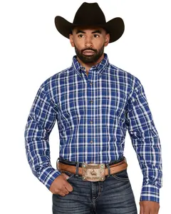 Wrangler Men's Riata Men'S Assorted Plaid Print Long Sleeve Button-Down - 112359497