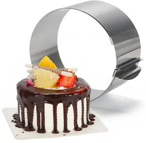 Multipurpose Round Steel Ring, Adjustable Cake Mold Ring for Baking, Premium Quality Functional Baking Gifts, 1 Ring 6.25-12 Inches
