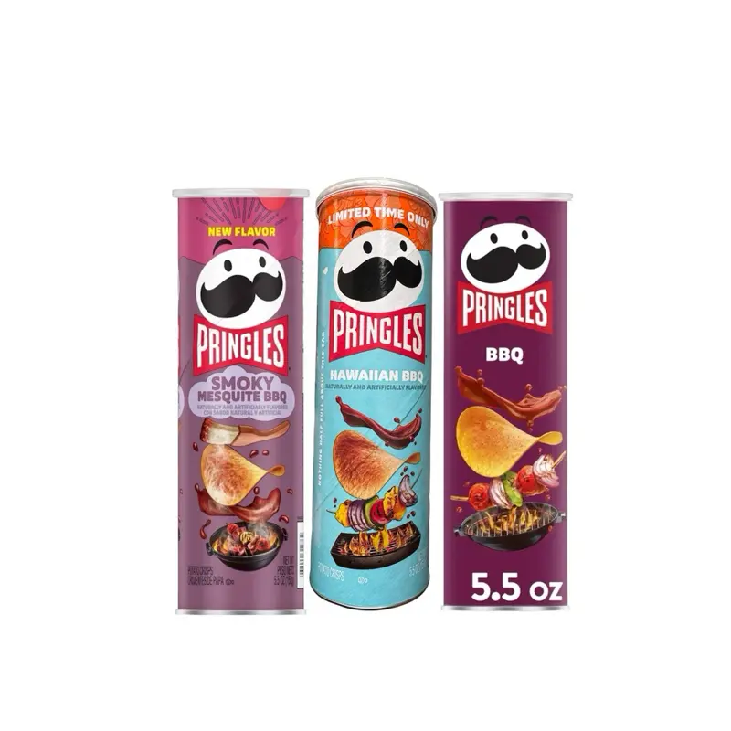Pringles BBQ Flavor Bundle of 3- Smokey BBQ, Hawaiian BBQ, & Classic BBQ Flavors Pringles BBQ Flavor Bundle of 3- Smokey BBQ, Hawaiian BBQ, & Classic BBQ Flavors