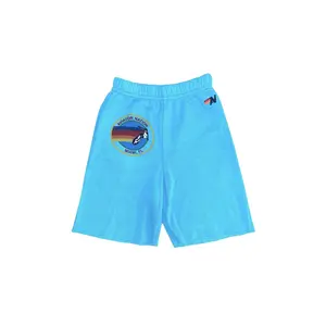 KID'S AVIATOR NATION MIAMI SWEATSHORTS - NEON BLUE