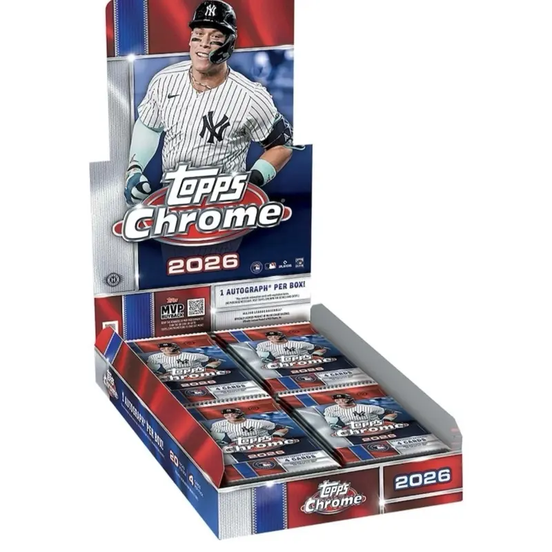 2026 Topps Chrome Hobby Box Factory Sealed One Autograph in Box