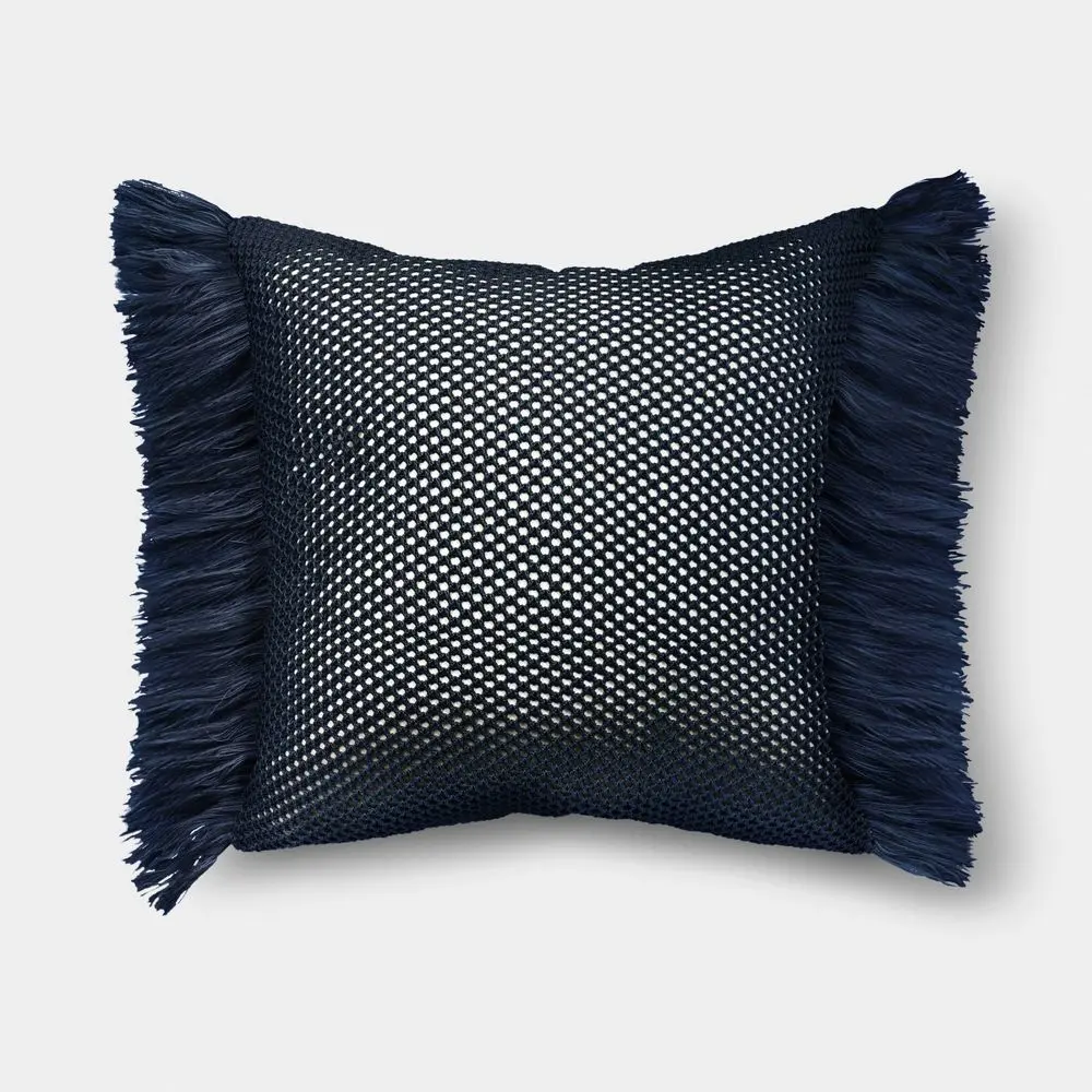 Faux Natural Knit Fringed Pillow - Threshold Faux Natural Knit Fringed Pillow - Threshold