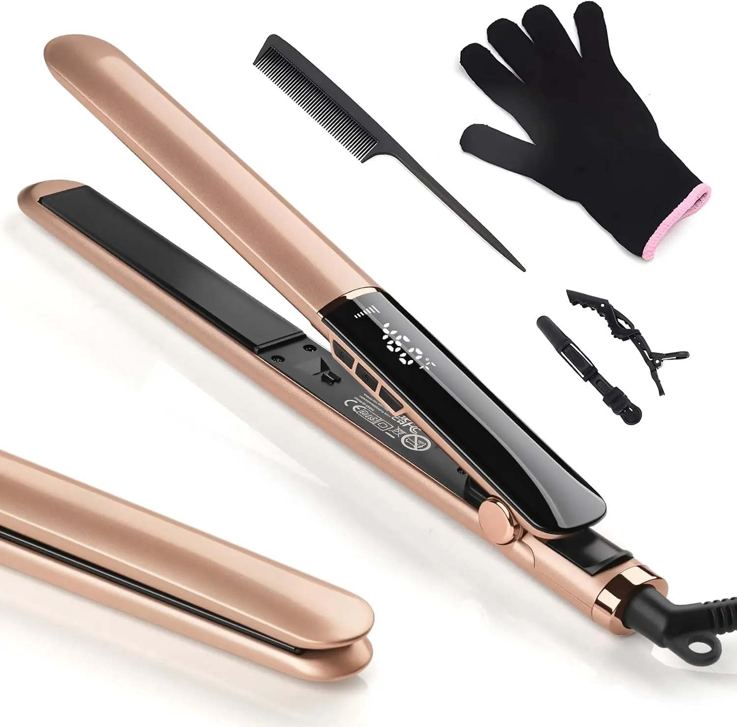 UNOBEY Hair Straightener Iron 1 Inch Flat Iron for Sleek, Smooth & Soft