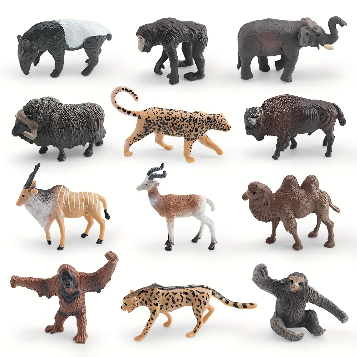 Realistic Wildlife Animal Model Set, Camel Gazelle Sloth Models ...