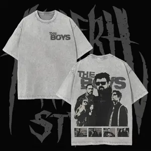 [Collection] Limited Edition The Boys Graphic T-Shirt – Vintage Comic Style Washed 100% Cotton TV Series Tee, Oversized Streetwear Shirt for Men Women, Gift for Fan, Gift for Him, The Boys Shirt