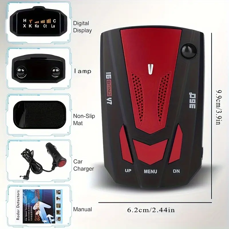16-Band Advanced Car GPS Detector - 360 °   Anti-GPS Camera LIDAR Detector With Voice Alarm, Real-Time Threat Alerts, And Enhanced Safety Features For Secure Driving car accessories